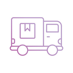delivery truck icon with white background vector stock illustration