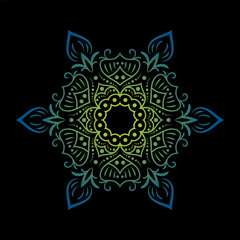 Luxury background with mandala ornament, vintage round decorative design