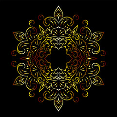 Luxury background with mandala ornament, vintage round decorative design