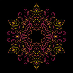 Luxury background with mandala ornament, vintage round decorative design