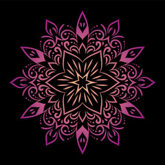 Luxury background with mandala ornament, vintage round decorative design