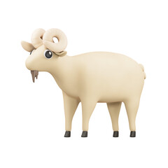 Goat 3d animal illustration