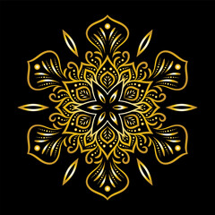 Luxury background with mandala ornament, vintage round decorative design