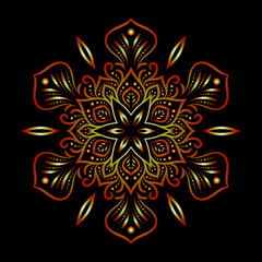 Luxury background with mandala ornament, vintage round decorative design