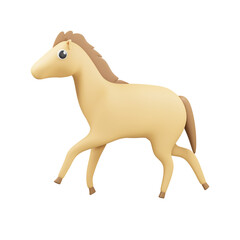 Horse 3d animal illustration