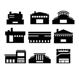 Vector Set of Warehouse Symbols for Map Illustration