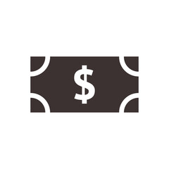 Banknote icon with dollar symbol