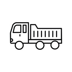 truck icon with white background vector stock illustration