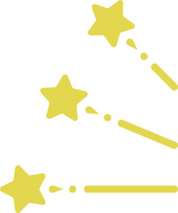 星/集中線/光線/飾り/アクセント/アイコン/イラスト/素材/黄色