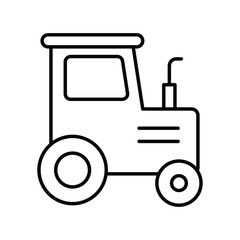 tractor icon with white background vector stock illustration