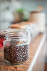 the coffee bottle on the table with dramatic tone