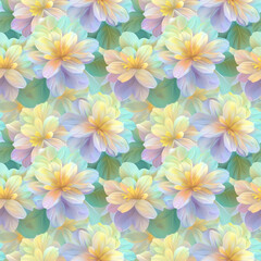 Fototapeta premium Floral variety color, form natural, seamless fabric pattern.