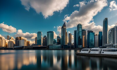 Fototapeta premium City and sky