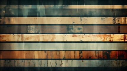 an old, rusty metal wall with a black stripe