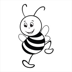 Bee silhouette vector  illustration