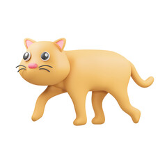 Cat 3d animal illustration