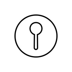 Keyhole vector icon. Lock illustration sign. Key symbol or logo.