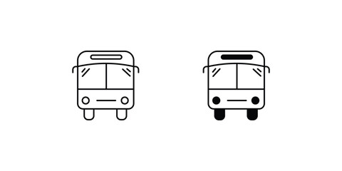 bus icon with white background vector stock illustration