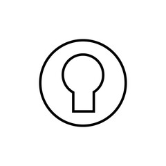 Keyhole vector icon. Lock illustration sign. Key symbol or logo.