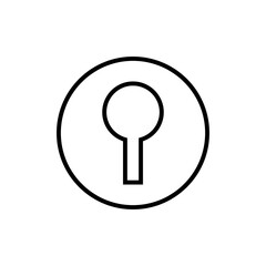 Keyhole vector icon. Lock illustration sign. Key symbol or logo.