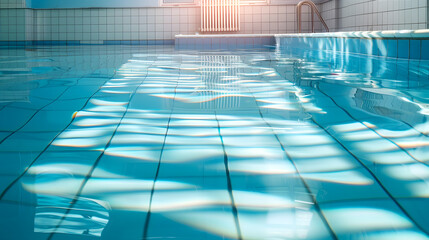 the floor of swimming pool