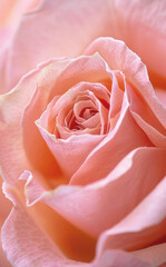 Rose in the color of the year Peach fuzz. Aesthetic minimalist photography for social media, faceless digital content marketing.