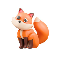 Fox 3d animal illustration