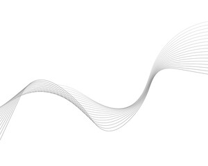 Vector abstract background with dynamic waves, lines and particles.	
