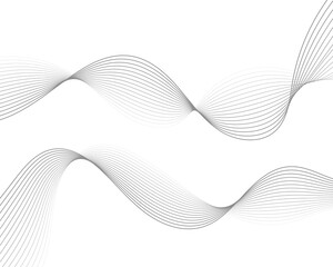 Vector abstract background with dynamic waves, lines and particles.	
