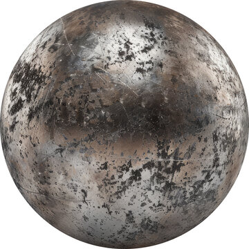 Silver sphere cannonball sticker transparent background PNG clipart