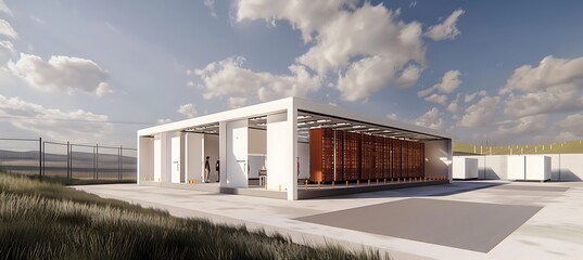 Obraz premium Innovative Energy Plant: Cutting-Edge Technology for a Sustainable Future