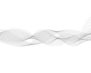 Vector abstract background with dynamic waves, lines and particles.	
