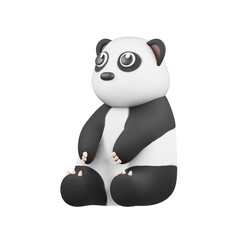 Panda 3d animal illustration © Luthfi