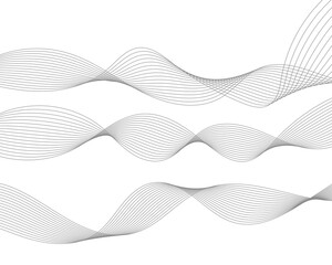 Vector abstract background with dynamic waves, lines and particles.	
