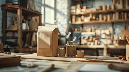 Artisan Workshop Packaging | Billboard mockup | Landscape mockup