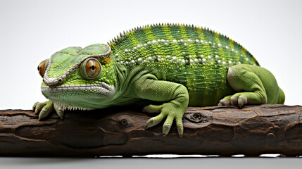 Obraz premium A Veiled Chameleons Vigilant Gaze: A Portrait of Curiosity in the Wild