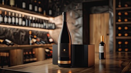 Wine Cellar Packaging | Billboard mockup | Landscape mockup