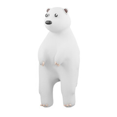 Polar bear 3d animal illustration