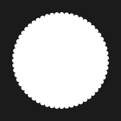 Scallop Edge Circle Shape Border Frame