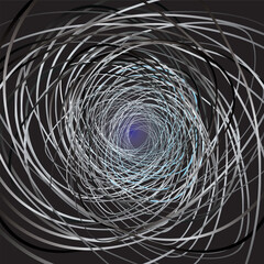 The background of the lines is chaotic, complicated, tangled, but steady.
