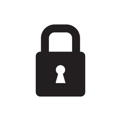 Minimalist Locked Padlock Icon