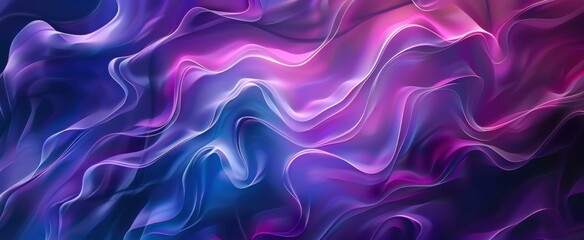 Obraz premium Wavy fluid-like abstract background. AI.
