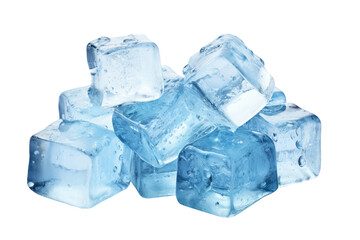 Towering Ice Monoliths on a Clear PNG or White Background.