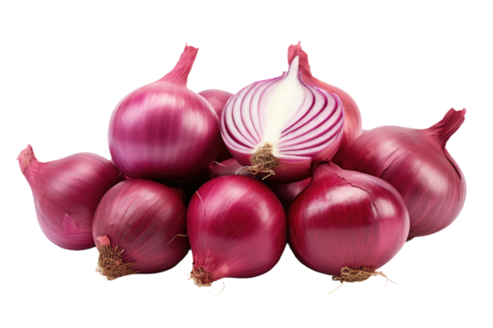 The Whimsical Red Onion Tower on a Clear PNG or White Background.