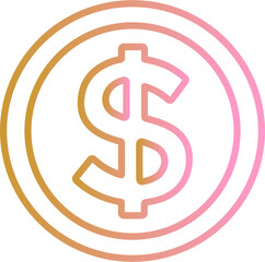 Dollar Symbol Vector Icon