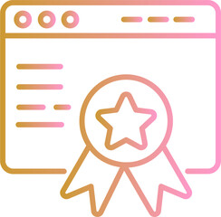 Web Award Vector Icon