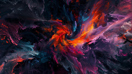 Fototapeta premium dynamic chaos of bright colors in abstract art