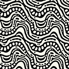 Vector seamless pattern. Abstract dotted texture. Monochrome warped surface. Creative spotty background. Monochrome scattered spots. Can be used as swatch for illustrator.