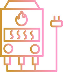 Electric Furnace Vector Icon
