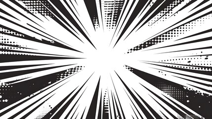 Obraz premium white pop art background with black grunge halftone texture